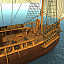 endeavour ship sailed 3d model