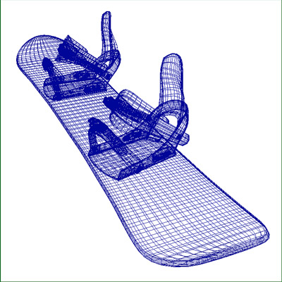 snowboard 3d model