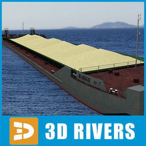 3d barge sand river transport