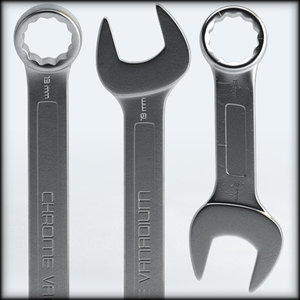 3d model combination wrench short long