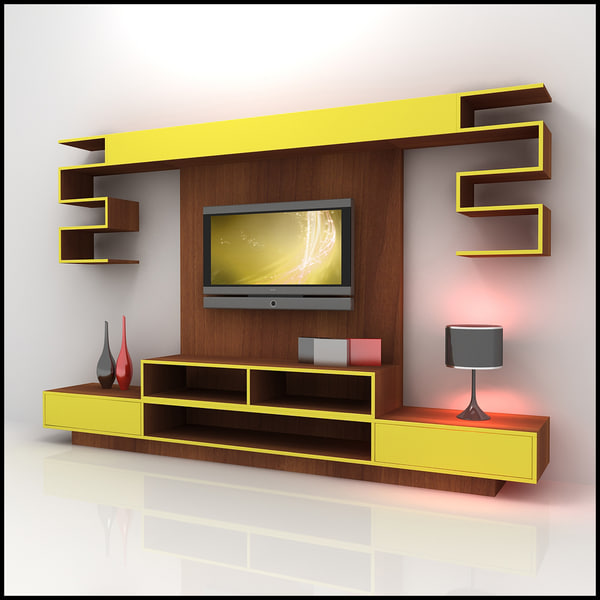 3ds Max Modern Tv Wall Unit