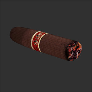 burning cigar obj