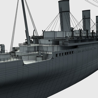 3d model titanic passenger ship