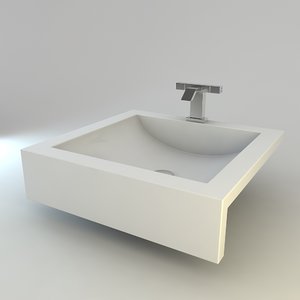 3ds max modern bathroom sink