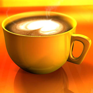 cappuccino cup 3d max