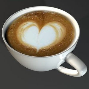 3d cappuccino cup model
