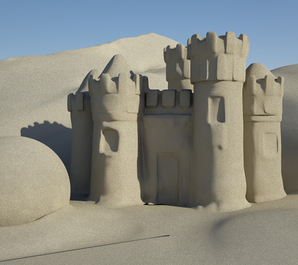 obj sandcastle sand