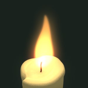 3d candle light model