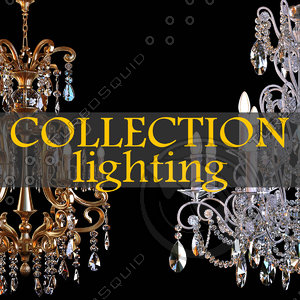 lighting lamps chandelier 3d model