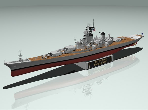 uss new jersey battleships 3d dxf