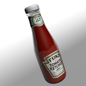 ketchup bottle 3d model