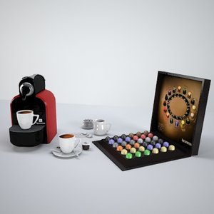 coffee cup machines nespresso 3d model