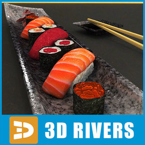 sushi set 3d model