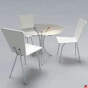 free table set 3d model