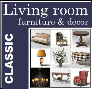 3d model furniture classical home decor