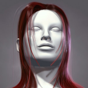3d model hair character head