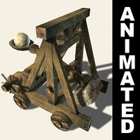 weapon medieval catapult 3d max