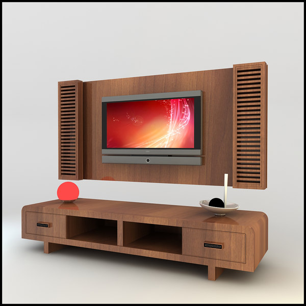 3d Model Modern Tv Wall Unit