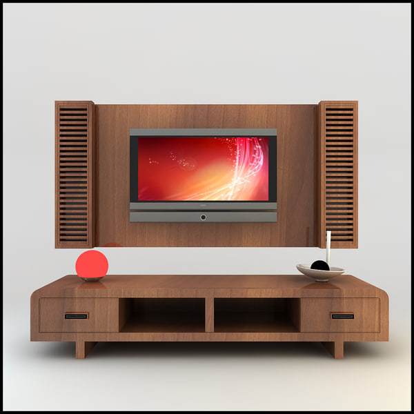 3d Model Modern Tv Wall Unit