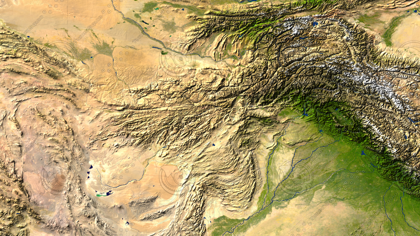 afghanistan maps 3d model