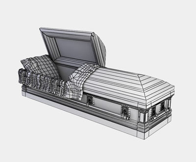 big black coffin 3d model