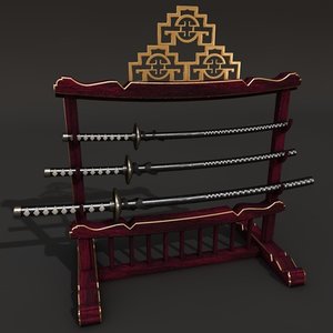 katana sword holder 3d model