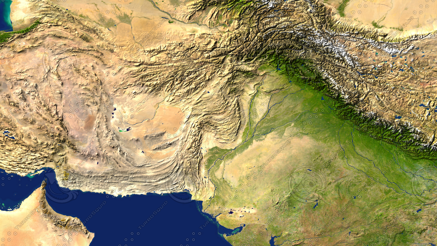 3d pakistan maps model