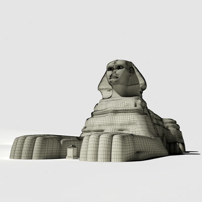 3d great sphinx model