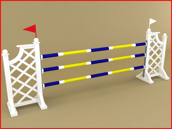 3dsmax horse jumping arena