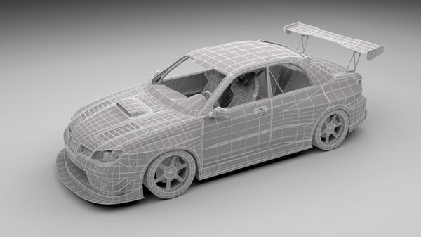 3d rigged subaru impreza sti