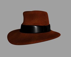 3d model indiana jones hat
