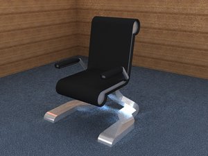 free modern office chair 3d model
