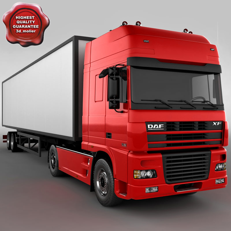 daf xf truck 3d model