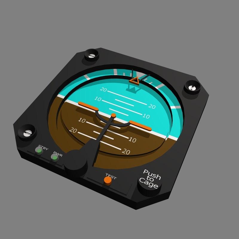 of shapes 3d parts artificial horizon 3d face indicator model