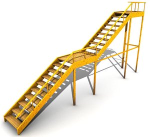 escada externa 3d model