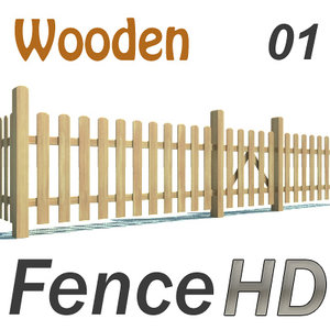 wooden fence 3d max