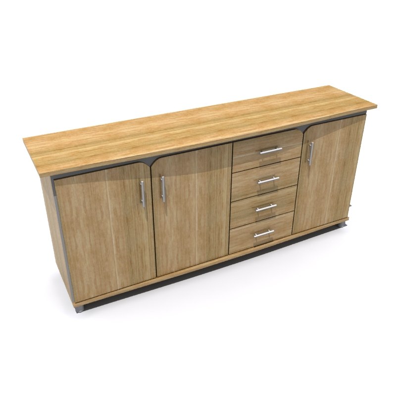 3d model sideboard wood furniture