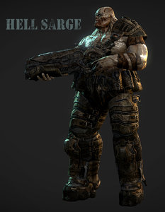 hell sarge monster character 3d model