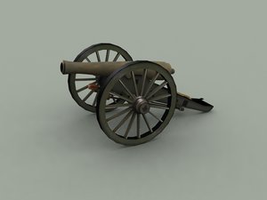 3d model of civil war cannon