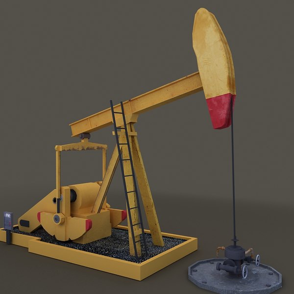 animation oil pump 3d model