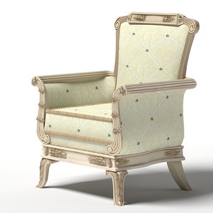 3d classic armchair belloni
