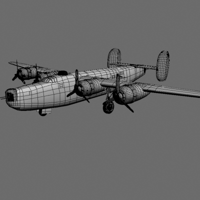 3d Model B-24 Liberator