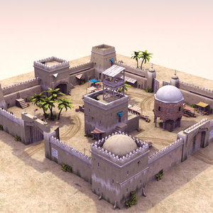 arabic fortress games 3d model