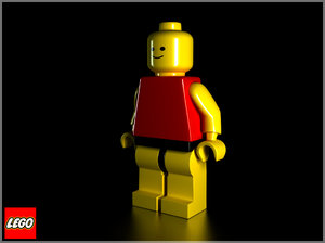 modeled lego figure 3d model