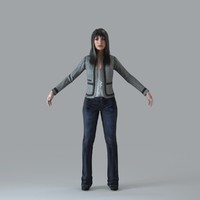 3ds max female human character jessica