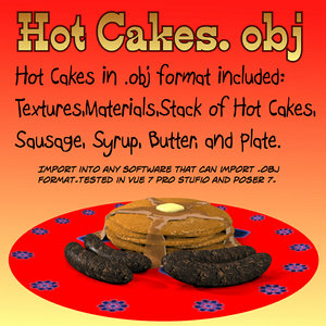 hot cakes 3d model
