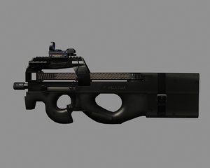 p90 fn gun 3d model