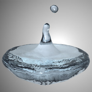 water splashing drop 3d model