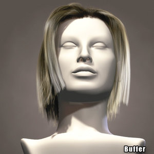 hair character head 3d model
