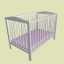 3d model baby bed purple